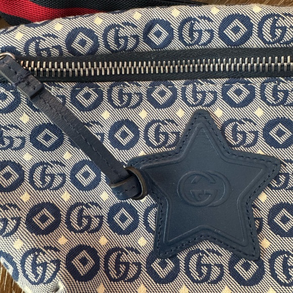 Authentic Gucci Kids jacquard logo-patch belt bag! Blue! Kids luxury! - Picture 7 of 11